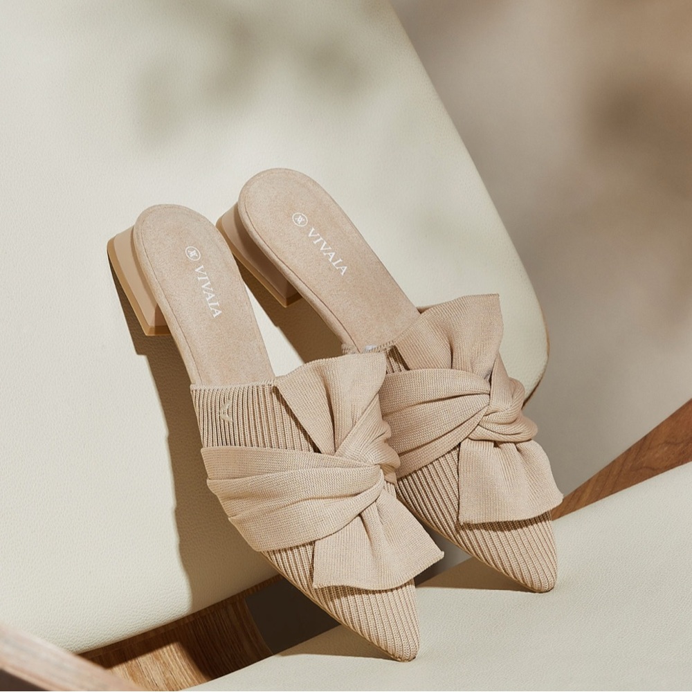 🩷 VIVAIA Pointed-Toe Knot Sandals (Yaffa) NWOT